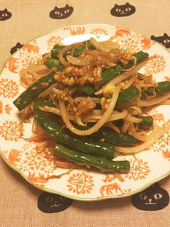インゲンとナッツの中華風炒め-レシピのメイン写真