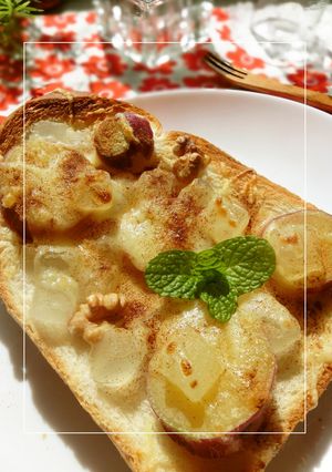 サツマイモ×アロエのチーズトースト-レシピのメイン写真