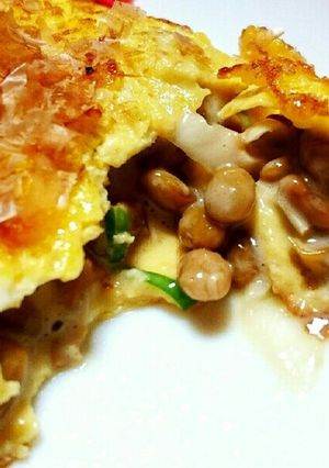中からとろ～！納豆オムレツ-レシピのメイン写真