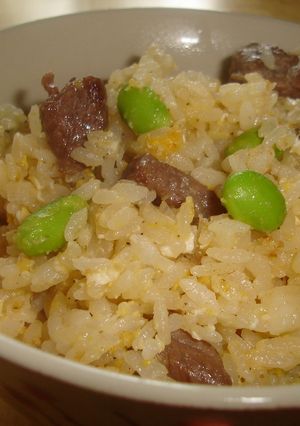 枝豆と牛肉のスパイシーにんにく炒飯☆-レシピのメイン写真