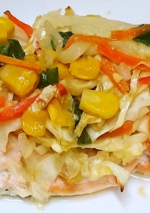 鮭のチャンチャン焼き・保育園給食-レシピのメイン写真