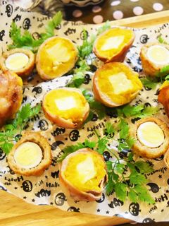 チーズ入りかぼちゃの肉巻きボール-レシピのメイン写真