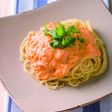にんじんピューレのクリームソースパスタ