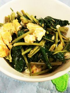 空芯菜と玉子の炒め物-レシピのメイン写真