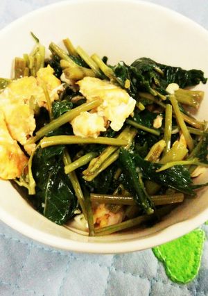空芯菜と玉子の炒め物-レシピのメイン写真