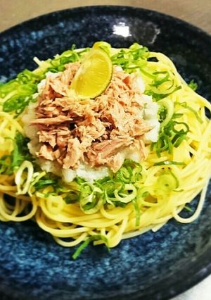 簡単ツナ大根おろし冷製和風パスタ-レシピのメイン写真