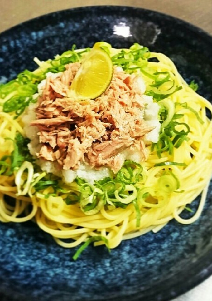 簡単ツナ大根おろし冷製和風パスタ-レシピのメイン写真