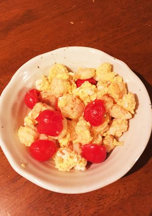 レシピ改良！エビとトマトの卵炒め-レシピのメイン写真