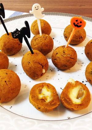 ★ハロウィン♬ふわもち〜かぼちゃもち-レシピのメイン写真