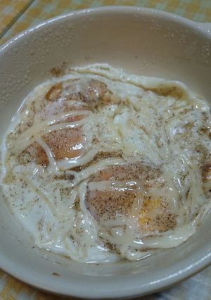 ▲レンジで目玉焼き-レシピのメイン写真