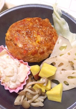 豆腐でふわっ♡照り焼きチーズハンバーグ♪-レシピのメイン写真