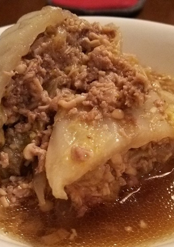 白菜とひき肉の重ね蒸し-レシピのメイン写真