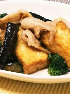 柔らか豚バラ肉と厚揚げの甘辛炒め-レシピのメイン写真