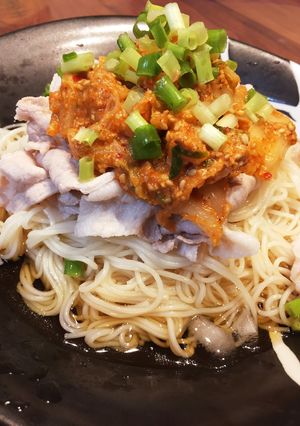ごまキムチが美味しい☆冷しゃぶ素麺-レシピのメイン写真
