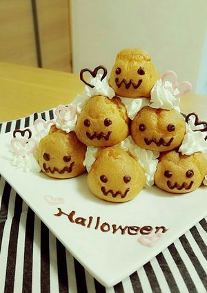 プチシューで簡単ハロウィンケーキ♪-レシピのメイン写真