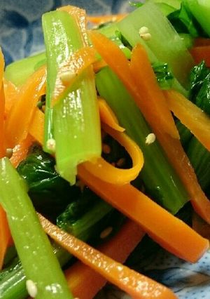 野菜を食べよう！小松菜と人参のナムル★-レシピのメイン写真