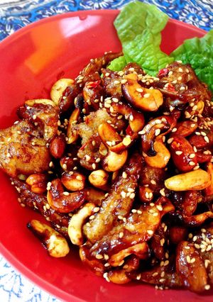 やげん軟骨とミックスナッツの醤油揚げ-レシピのメイン写真