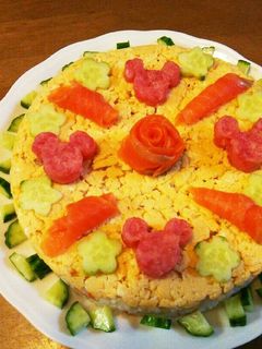 簡単!ミッキーのちらし寿司ケーキ-レシピのメイン写真