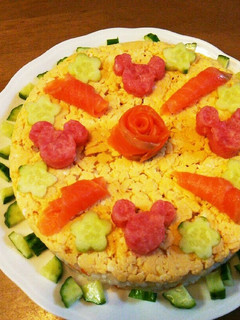 簡単!ミッキーのちらし寿司ケーキ-レシピのメイン写真