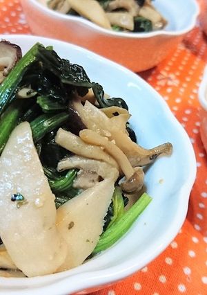 秋★きのことほうれん草のガーリックソテー-レシピのメイン写真