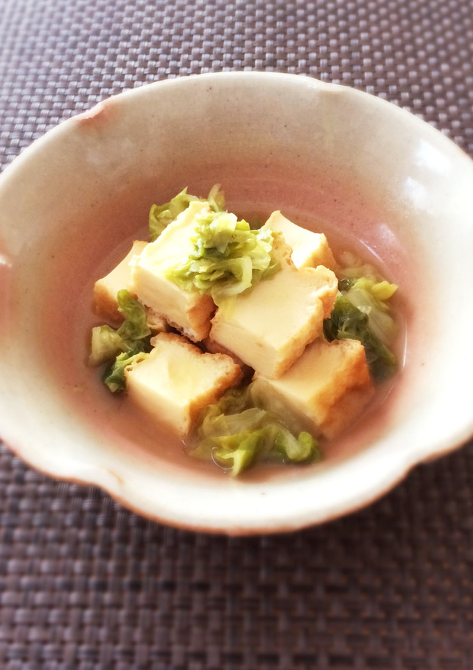 あごだしつゆでささっと厚揚げと白菜の煮物-レシピのメイン写真