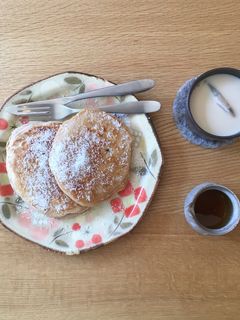 5分でヘルシー豆乳バナナパンケーキ-レシピのメイン写真