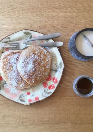 5分でヘルシー豆乳バナナパンケーキ-レシピのメイン写真