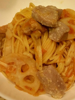 マグロとレンコンの簡単トマトパスタ♪♥-レシピのメイン写真