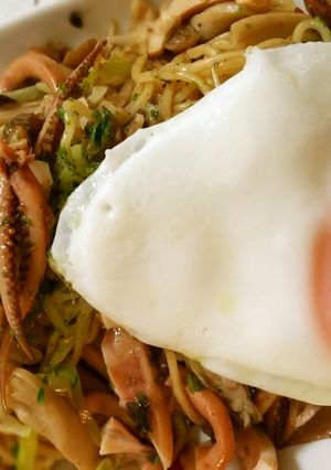 オタフクソースdeいか焼きそば☆玉子のせ-レシピのメイン写真
