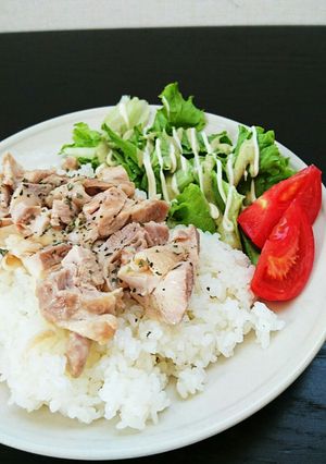 即席!カオマンガイ風鶏ごはん-レシピのメイン写真