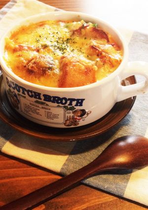 カップスープで簡単パングラタン-レシピのメイン写真