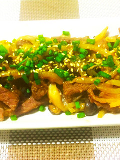 ご飯のお供!!牛肉ともやしのごま味噌炒め-レシピのメイン写真