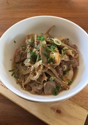 豚肉とゴボウの韓国風-レシピのメイン写真