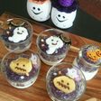 ミルクプリンとかき氷蜜のハロウィンゼリー