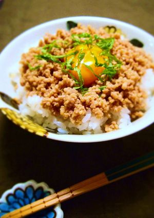 5分de しっとり鶏そぼろ丼-レシピのメイン写真
