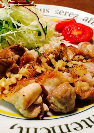 超簡単★グリルチキンにんにくソースがけ♥-レシピのメイン写真