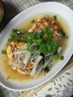 豆腐ハンバーグのダシダあんかけスープかけ-レシピのメイン写真