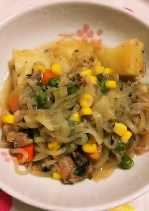 さんま缶とじゃが芋の煮物-レシピのメイン写真