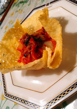 簡単で居酒屋風☆キムチーズせんべい☆-レシピのメイン写真