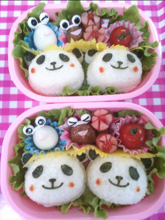 パンダさん弁当(双子バージョン)-レシピのメイン写真