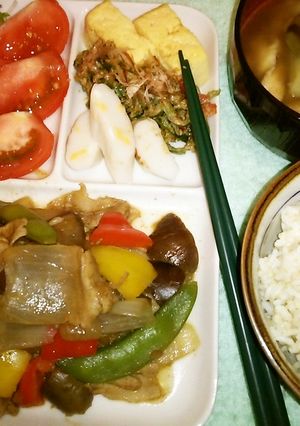 黒酢の酢豚定食 (味噌汁付き)-レシピのメイン写真