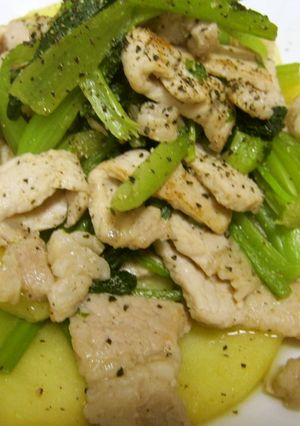 リンゴと豚肉のペッパー風味-レシピのメイン写真