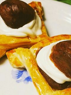 渋皮煮で栗あんこパイ♡-レシピのメイン写真