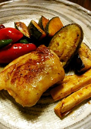 鶏もも肉とお野菜ごろごろ鍋照り焼き-レシピのメイン写真