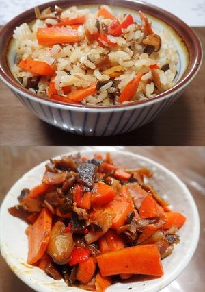 ヌメリスギタケモドキ等の混ぜご飯-レシピのメイン写真