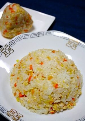 ヘルシー！マゼマゼ炒飯(オイルおにぎり)-レシピのメイン写真