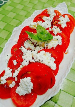 トマトとカッテージチーズでカプレーゼ風-レシピのメイン写真