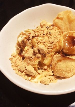 信玄餅で和風デザート♡黒蜜きな粉アイス-レシピのメイン写真