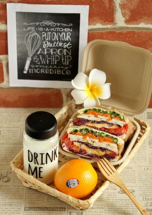 * インゲン＆親子のもりもりサンド♪-レシピのメイン写真
