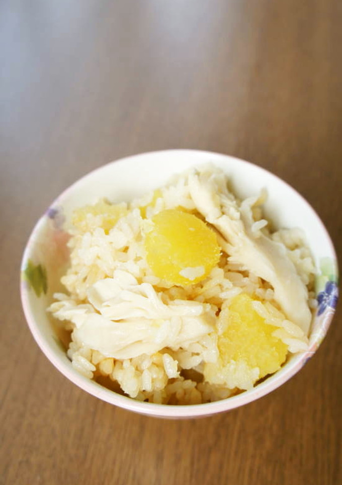 白舞茸と薩摩芋の炊き込みご飯-レシピのメイン写真